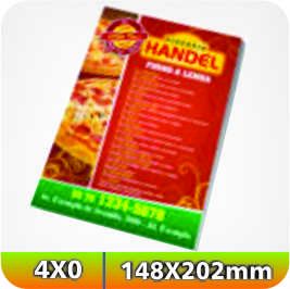 2.500 Flyers - 148x202mm Couchê - 115g - 4x0
