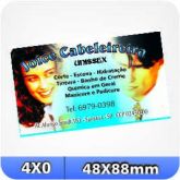 1.000 Cartões -48x88mm  Couchê -250g -4x0 Verniz Total Fren