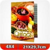 25 Cardápios - 210x297mm Couchê - 250g - 4x4 Laminação Fosca